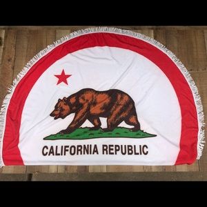 California Republic 5ft circle Beach Towel
